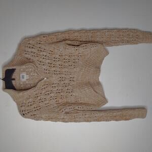 NWOT BDG Women's Killian Tan/Crochet Sweater Size XS